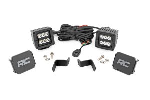 Ford F-150 LED Light Kit - Ditch Mount - Rough Country - Spot - Black - '15-'23